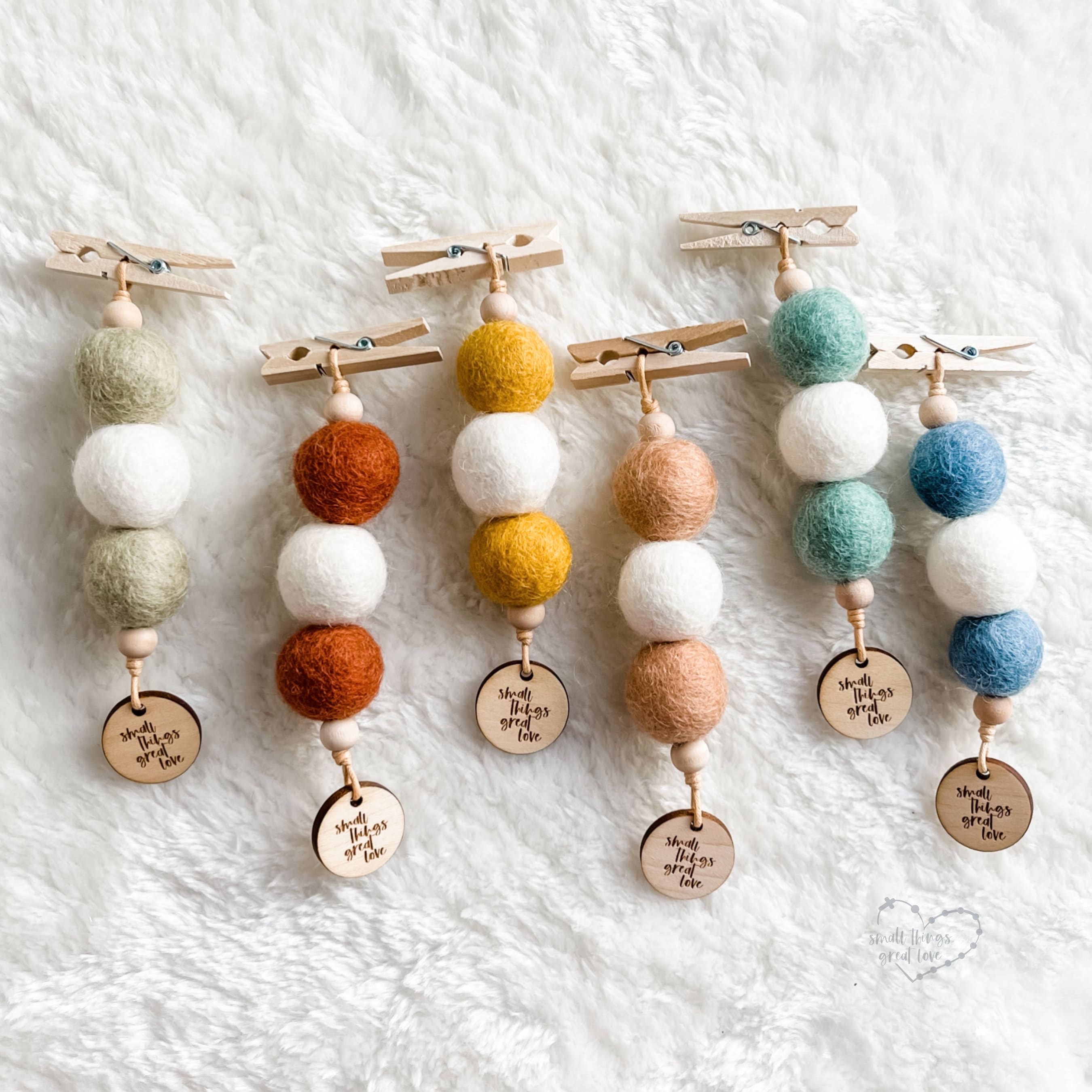 Essential Oil Car Diffuser - Felt Ball Diffuser - Essential Oil Diffu…