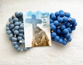 Blue Garland - Mary Garland - Felt Ball Garland - Catholic Garland - Mother of God - Catholic Decor - Mama Mary - Mother of God Decor