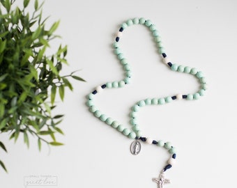 SEA OF GALILEE Wood Bead Rosary - Catholic Rosary  - Rosary - Wood Bead Rosary - Confirmation Gift - Catholic Gift - First Communion