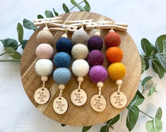 Essential Oil Car Diffuser - Felt Ball Diffuser - Essential Oil Diffuser - Catholic Essential Oil Diffuser - Handmade Essential Oil Diffuser