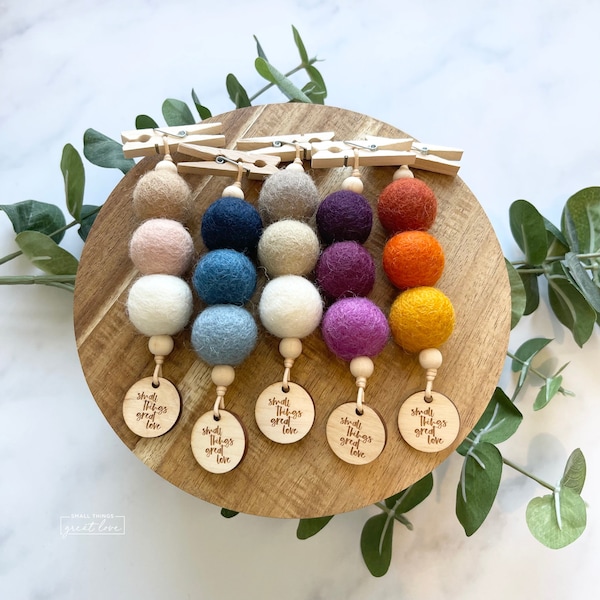 Essential Oil Car Diffuser - Felt Ball Diffuser - Essential Oil Diffuser - Catholic Essential Oil Diffuser - Handmade Essential Oil Diffuser