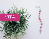 VITA Single Decade Rosary with Clasp - Single Decade Rosary - Catholic Rosary - Wood Bead Rosary - Confirmation Gift - Catholic Gift