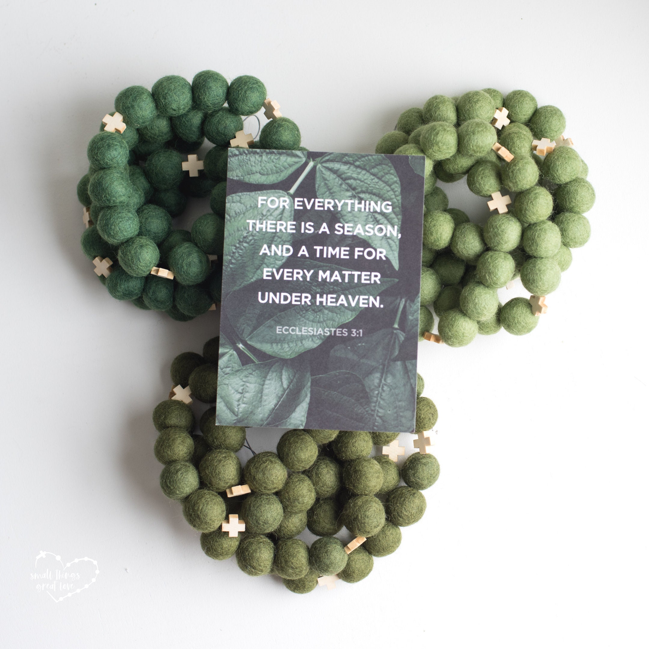 Ordinary Time Garland - Green Garland - Felt Ball Garland - Catholic …