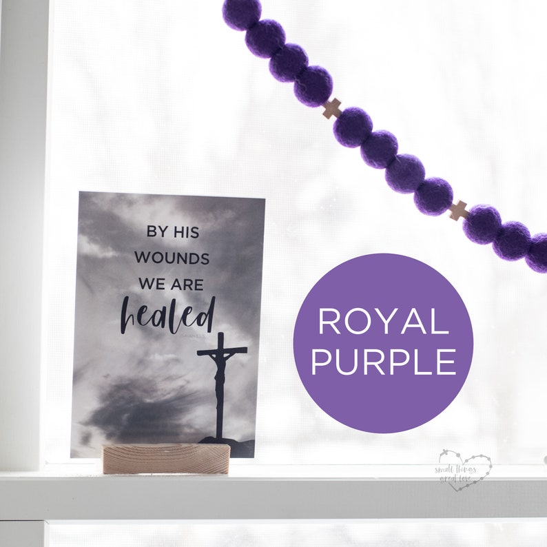 Purple Garland Lent and Advent Garland Felt Ball Garland Etsy