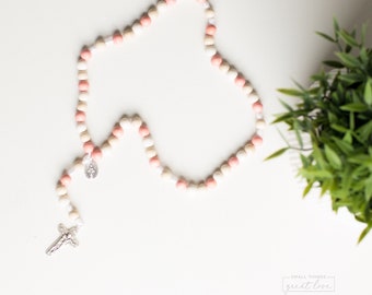 BEGIN AGAIN Wood Bead Rosary - Catholic Rosary  - Rosary - Wood Bead Rosary - Confirmation Gift - Catholic Gift - First Communion