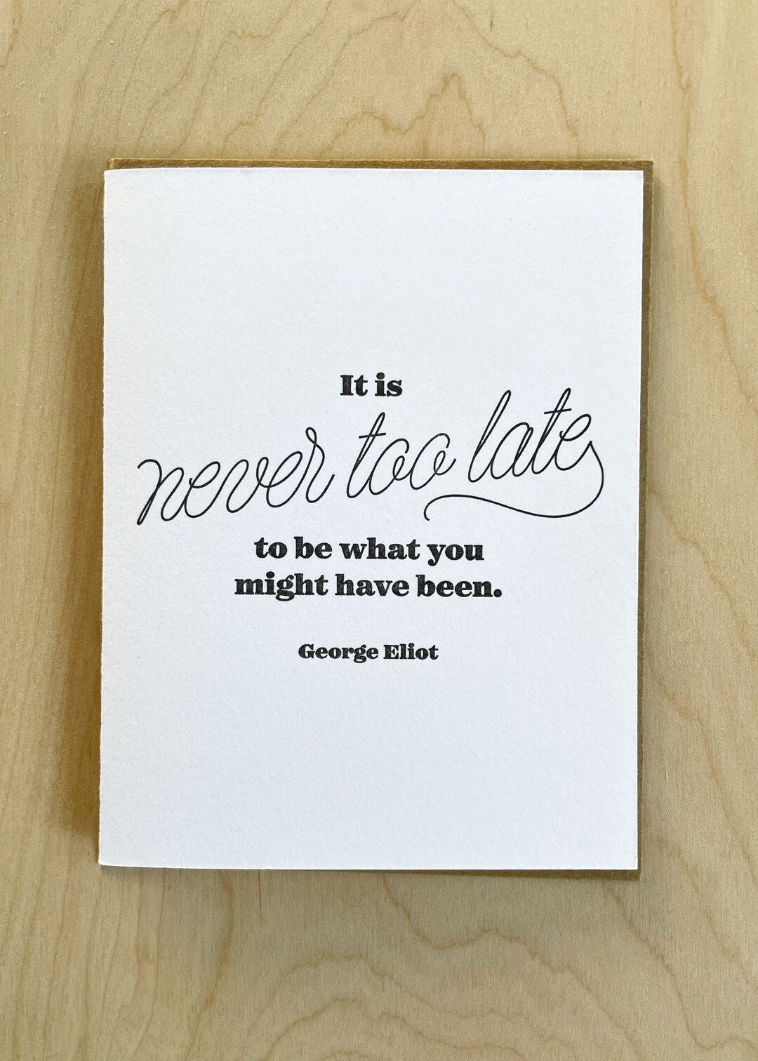 Es ist nie zu Eliot...Zitat Karte Etsy.de