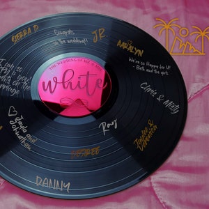 Guestbook Sign | Guestbook for Music Lovers | Vinyl Music Record Wedding Guest Book