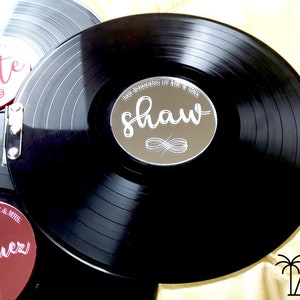 Custom Wedding GuestBook, Music Record Guest Book, Music Lover Wedding Gift, Real Record Wedding Sign