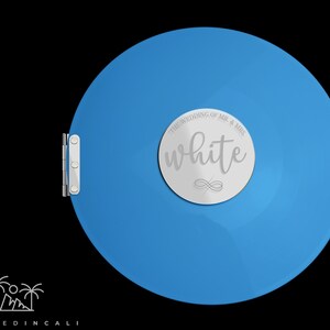 Baby Blue Vinyl Record Guestbook - 12&quot; Record Wedding Guest book - Alternative guestbook - Guest Book for Ceremony