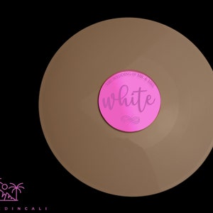 Beige Vinyl Record Guestbook - 12&quot; Record Wedding Guest book - Guest Book for Ceremony - Single Page Record wedding Book