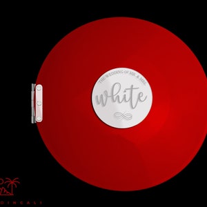 2 page Red Vinyl Record Guestbook - 12&quot; Record Wedding Guest book - Vintage Wedding Gift - Guest Book for Ceremony