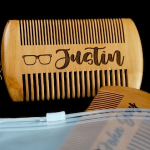 Beard Comb, Gift for Dad, Engraved Wooden Comb, Gift for Groom, Fathers Day Gift, Gift for Dad, Engraved Comb, Personalized Gift for him