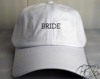 Bride Baseball Cap, Embroidered Bride Hat, Wedding Party Hat, Bachelorette Party Hat, Wife Hat, Honeymoon Hat, Newlywed Hat, Bride Hat