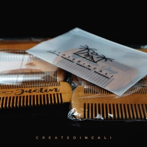 Custom Beard Comb, Engraved Gift for him, Beard Comb with custom Name, Fathers Day gift, Wooden Comb