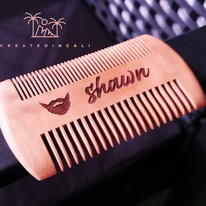 Custom Engraved Wooden Beard Comb, Gift for Him, Gift for Dad, Groomsman Gift, Best Man Gift