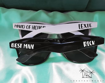 Magd der Ehre Geschenk, beste Mann Geschenk, Hochzeit Party-Brille, Hochzeit Sonnenbrille, Maid of Honor Geschenk