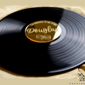 2 page Vinyl Record Guestbook - Music lovers Guest Book for wedding ceremony - Custom Vinyl Record wedding gift