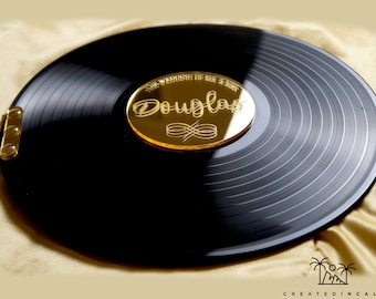 2 page Vinyl Record Guestbook - Music lovers Guest Book for wedding ceremony - Custom Vinyl Record wedding gift