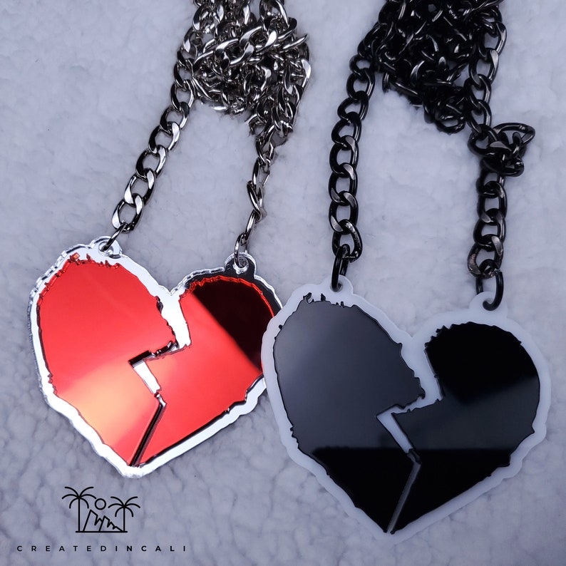 XXXTentacion SAD Heart Necklace SAD Heart Jewelry | Etsy