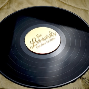 Vinyl Record Guestbook - 12&quot; Record Wedding Guest book - Vintage Wedding Gift - Guest Book for Ceremony - Single Page Record wedding Book
