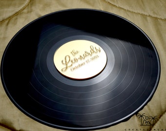 Vinyl Record Guestbook - 12&quot; Record Wedding Guest book - Vintage Wedding Gift - Guest Book for Ceremony - Single Page Record wedding Book