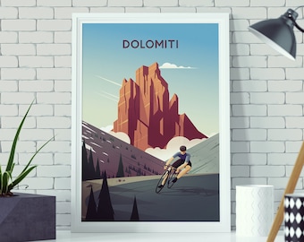 Dolomiti (Dolomites) Cycling Print