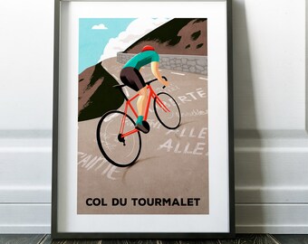 Col du Tourmalet Cycling Print