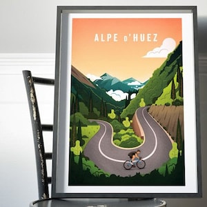 Cycling Print Alpe d'Huez image 1