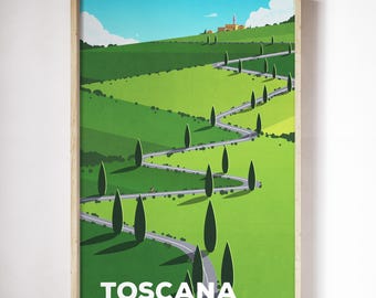Toscana Cycling Print