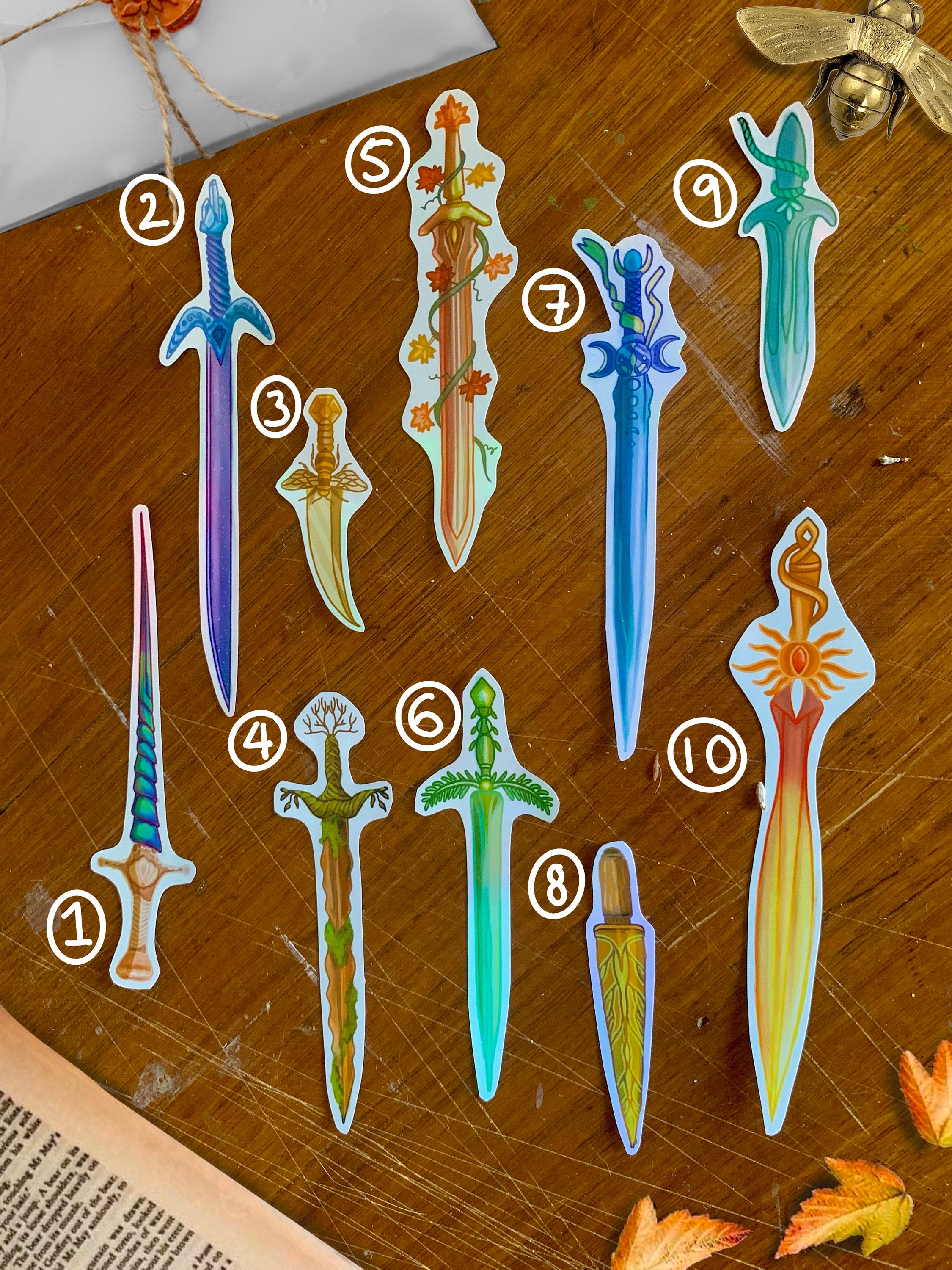 Magic Sword Sticker Holographic Sword Stickers - Etsy