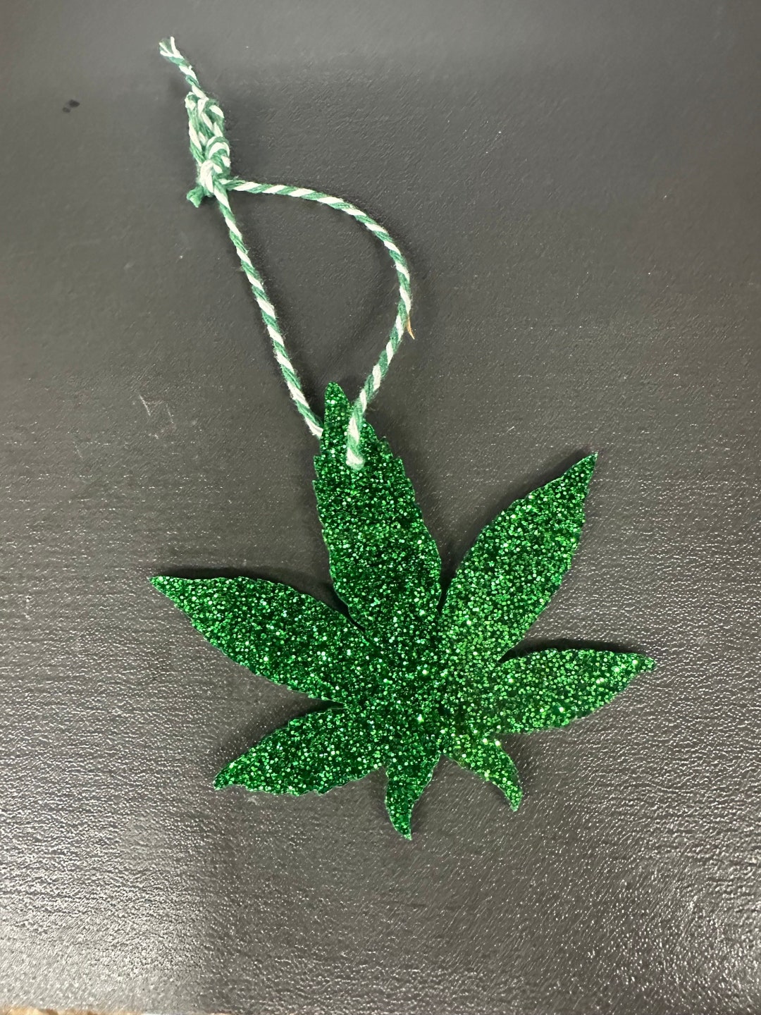 Marijuana Ornament Leaf Ornament Christmas Ornament Glitter Etsy