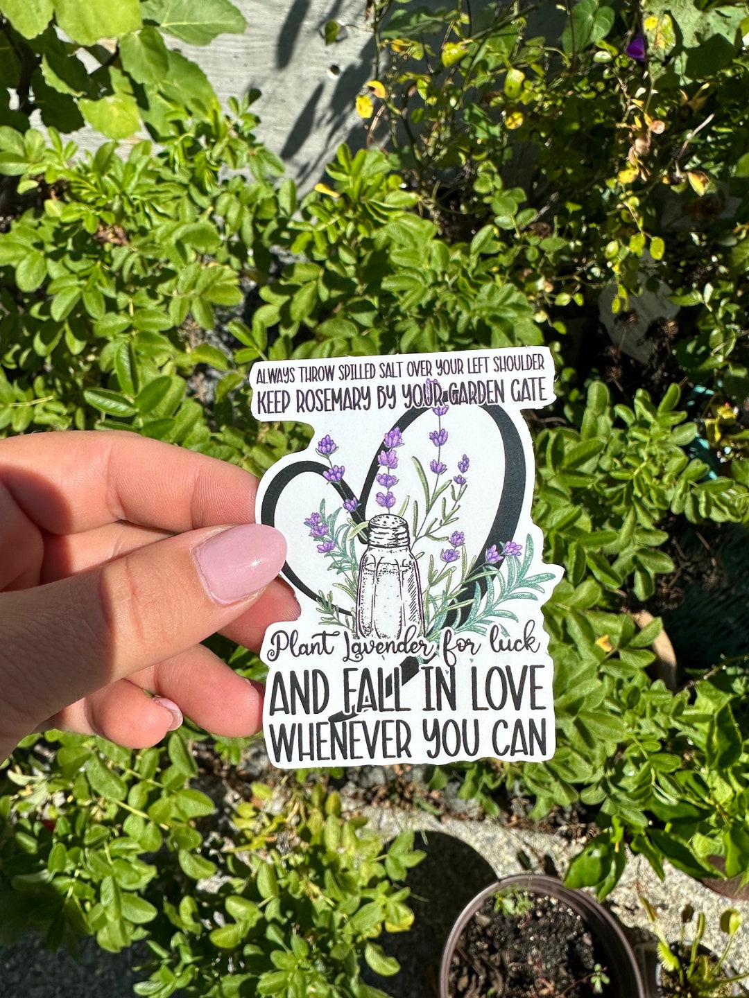 Rosemary Sticker Practical Magic Glossy Vinyl Sticker: Lavender & Rosemary Decal - Etsy
