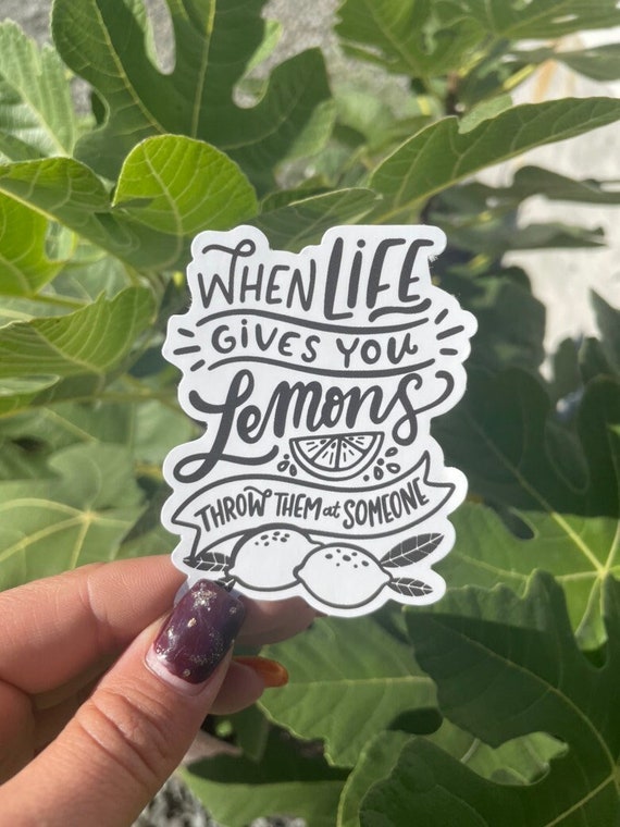 When Life Gives You Lemons Throw Them at Someone Sticker Etsy
