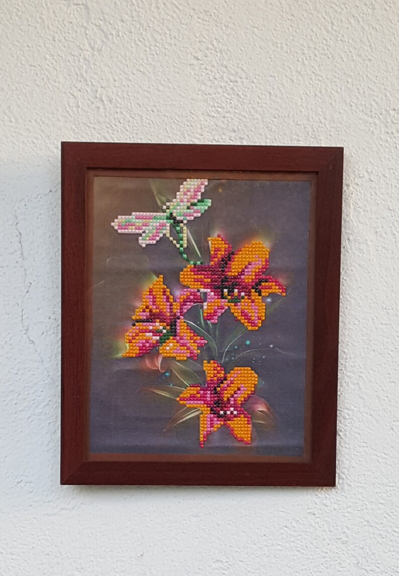 Diamond Painting Handmade Image Lily Orange