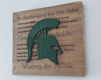 Michigan State University Fight Song Print Etsy