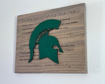 Michigan State University MSU Fight Song Wall Hanging Officially Licensed (8321) Gift (1021012FS)