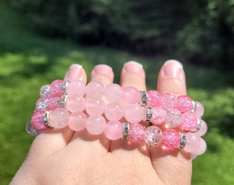 ★rosemont★ Silver Deep Green Bead Bracelet La Vie En Rose La Vie En Rose Inspired Handmade Gemstone Beaded Bracelet - Etsy