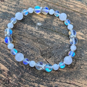 Dancing in the Moonlight Handgefertigtes Armband aus Edelsteinperlen, Inspiriert von dem Song von Van Morrison