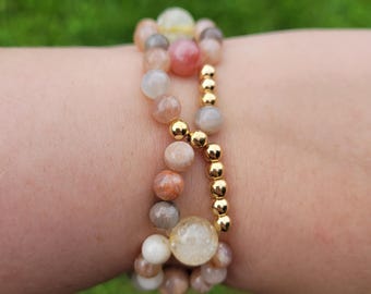 Sunrise Handmade Gemstone Beaded Bracelet Inspired by the Norah Jones song