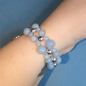 Angel: Angelite Beaded Bracelet with Silver Angel Wing Charm image 10