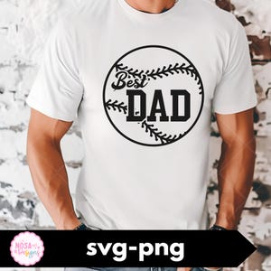 Papá del béisbol SVG PNG / Archivo de corte de papá deportista para Cricut y Silhouette / Diseño de camiseta de espíritu de equipo / Descarga digital para fanáticos del béisbol