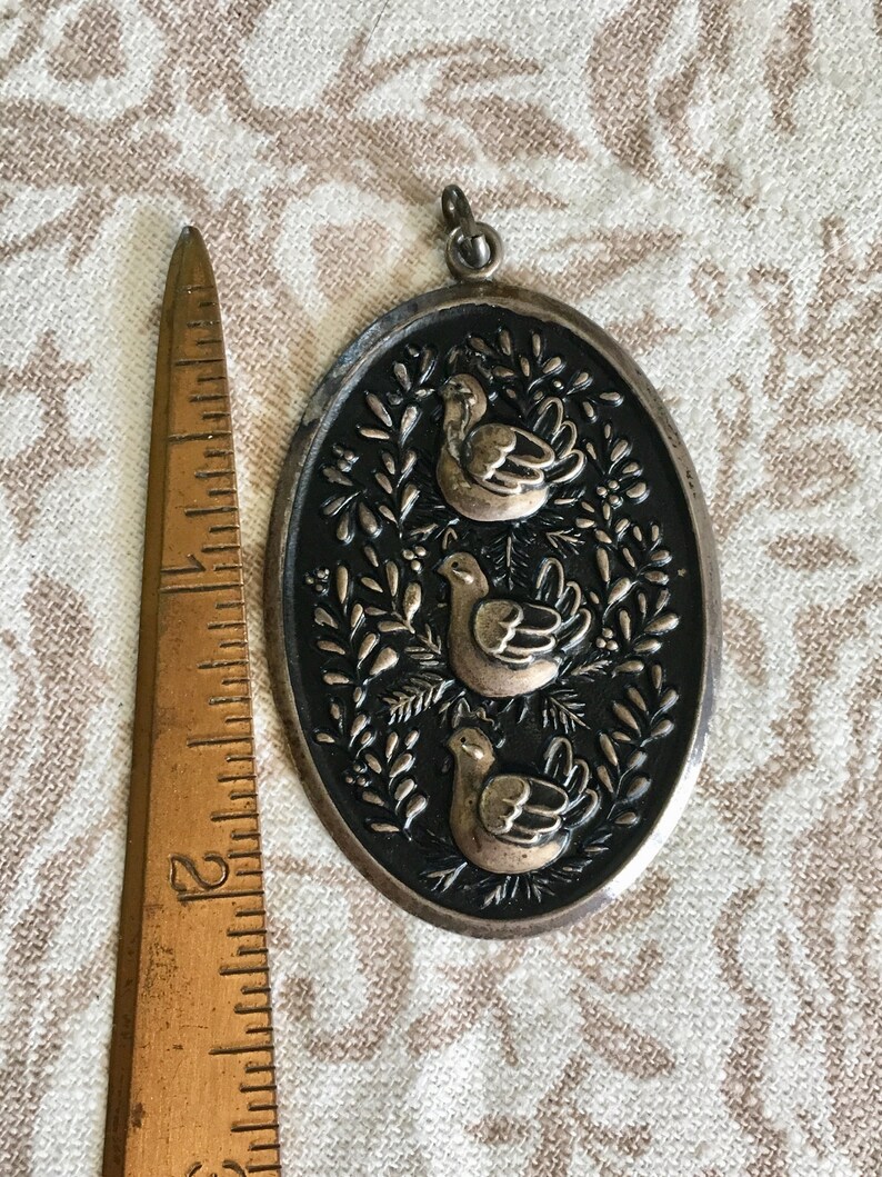 three birds gift for mother Partridge Bird International Sterling Pendant Hen Pendant