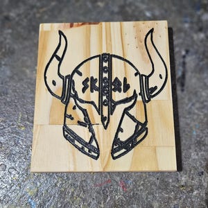 Minnesota Vikings Desktop Wood Carved Sign