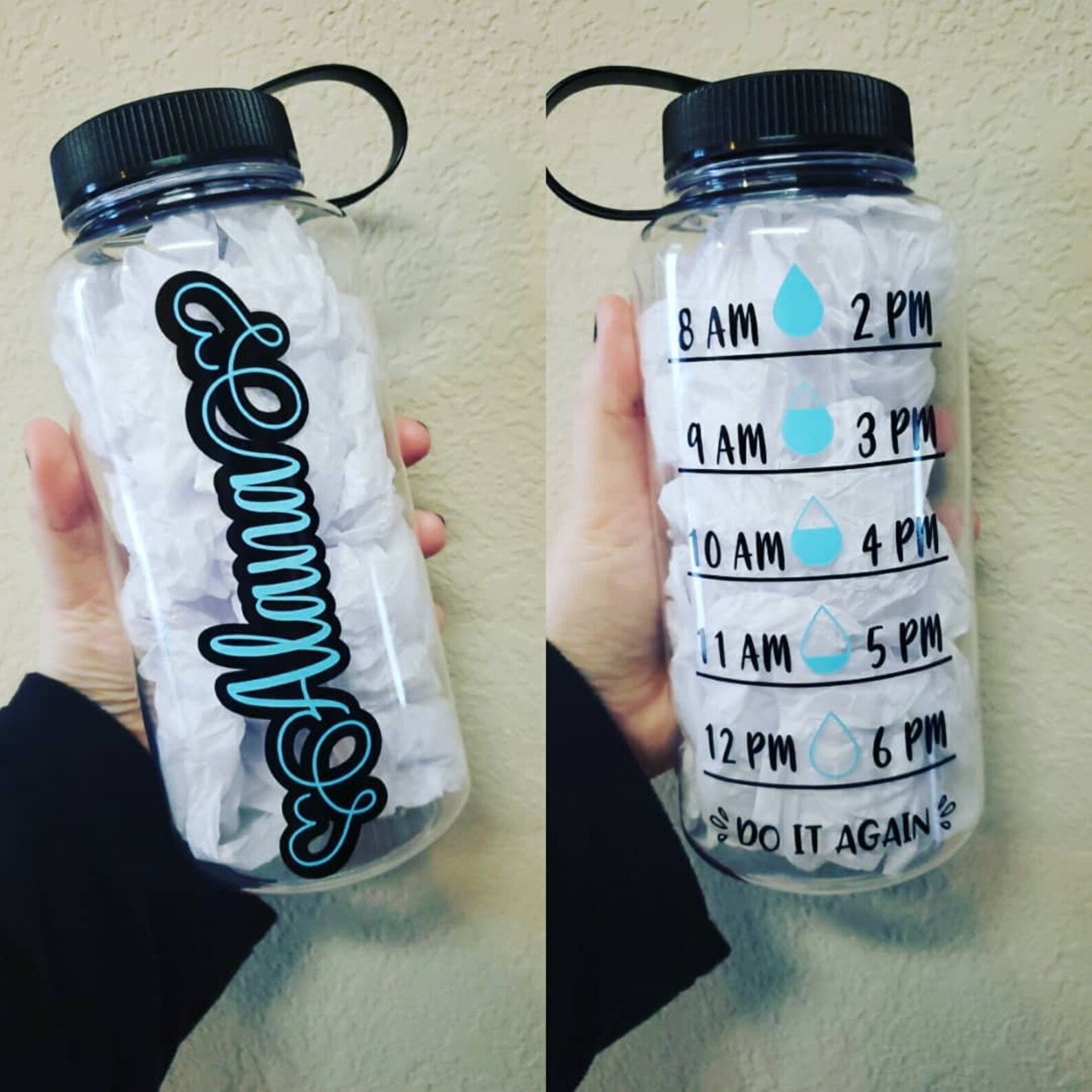 Personalized Water Bottle Tracker// Water Bottle// Water Etsy