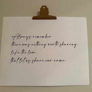 Avett Brothers Quote Letterpress Poster