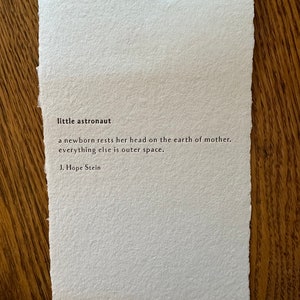Little astronaut Letterpress Print
