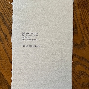 Don’t be Perfect Letterpress Print
