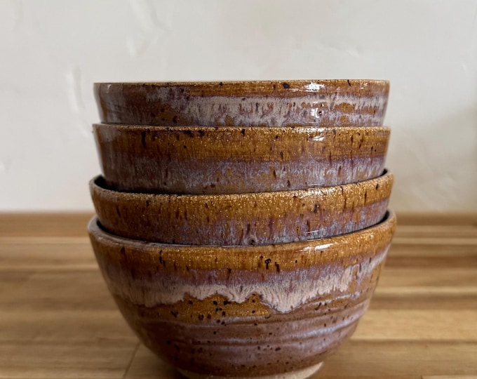 Hand Thrown Ceramic Stacking Bowl Set