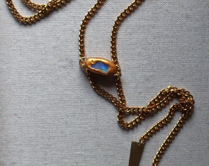 AURA Opal Necklace - Double Drip