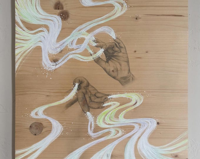 EFFULGENT ENTELECHY Original Illustration on wood panel
